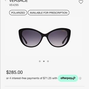 NEW Versace Polarized cat eye sunglasses BOX INCLUDED